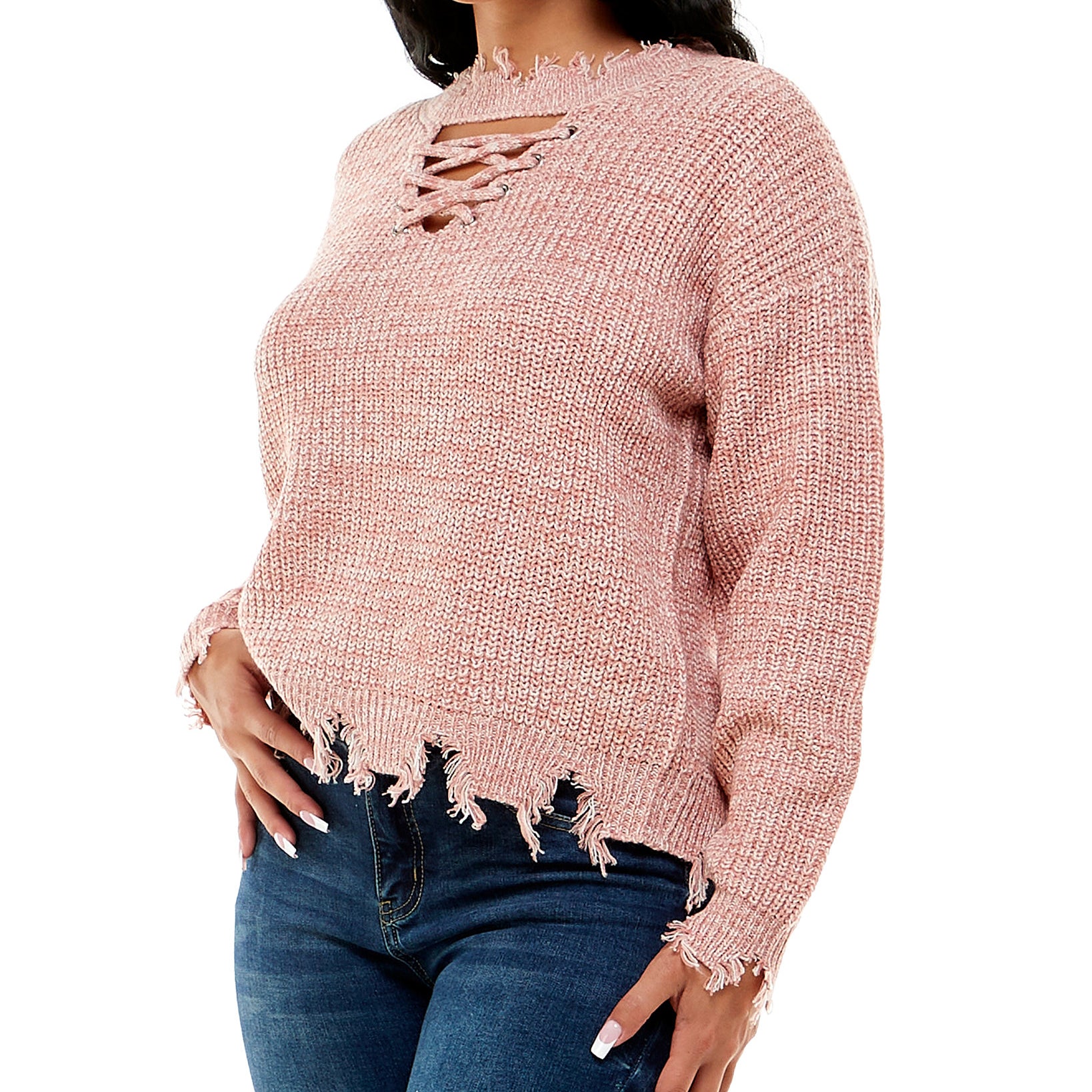 Planet Gold Juniors Distressed Sweater
