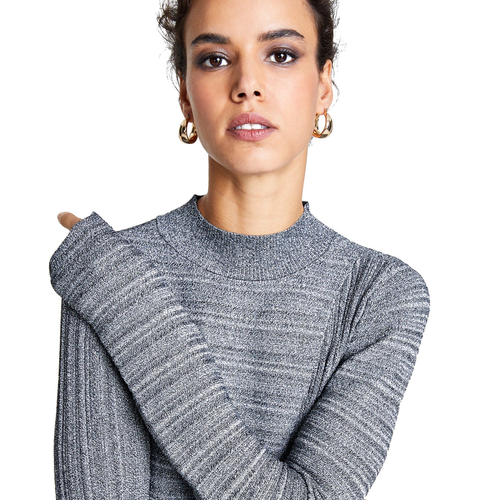 INC International Concepts Women Petite Ribbed Pullover Sweater