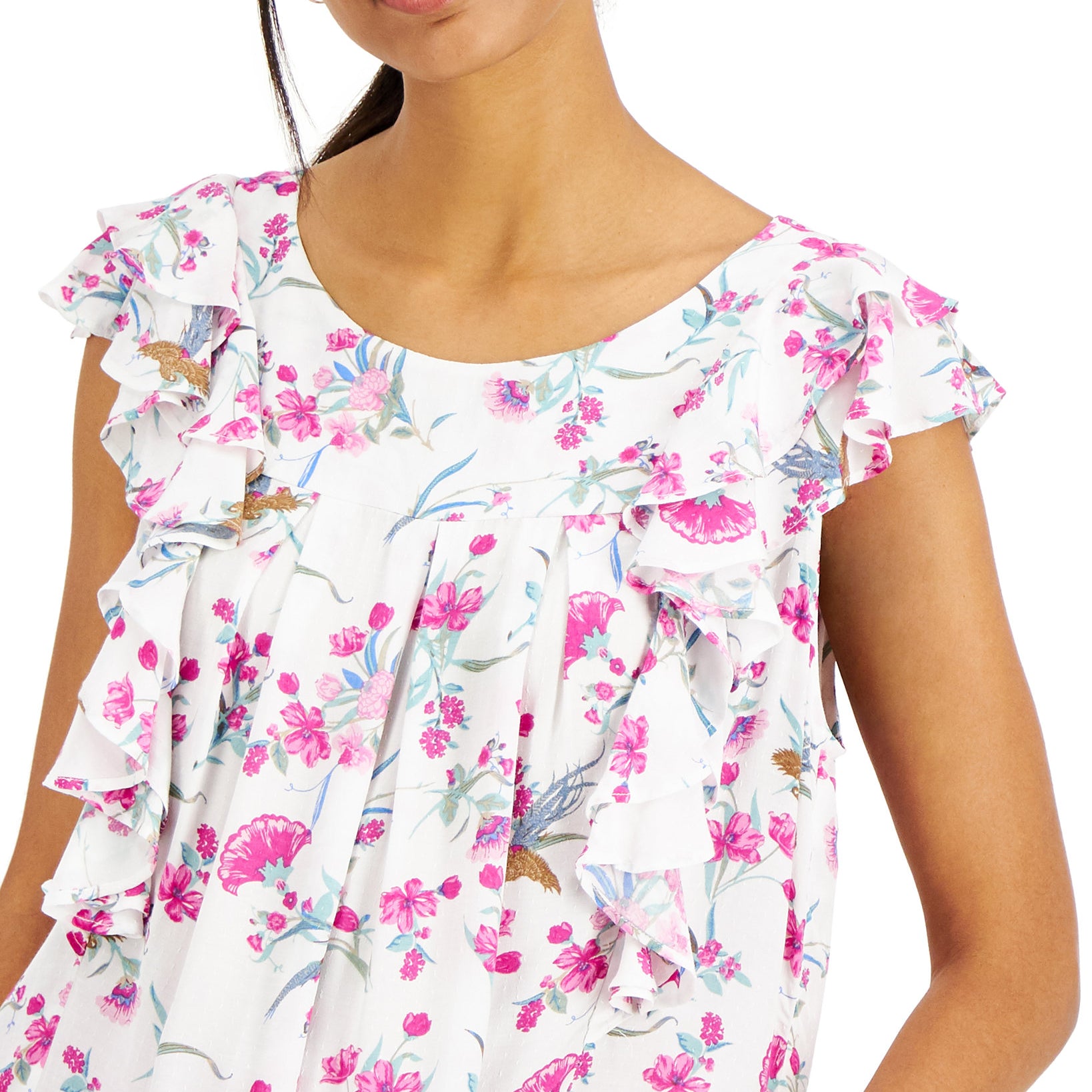 Charter Club Women Sleeveless Printed Top