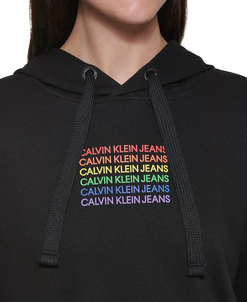 Calvin Klein Jeans Women Plastisol Pride Minimal Hooded Top