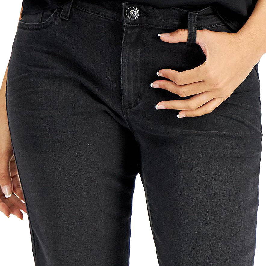 INC International Concepts Women Curvy Mid Rise Straight Leg Jeans