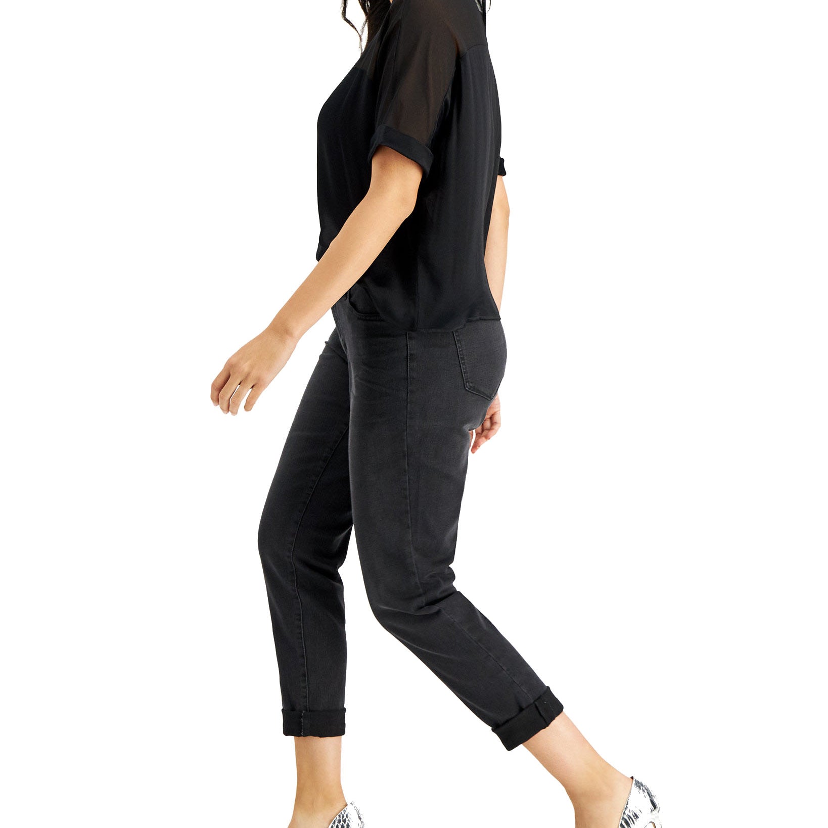 INC International Concepts Women Curvy Mid Rise Straight Leg Jeans