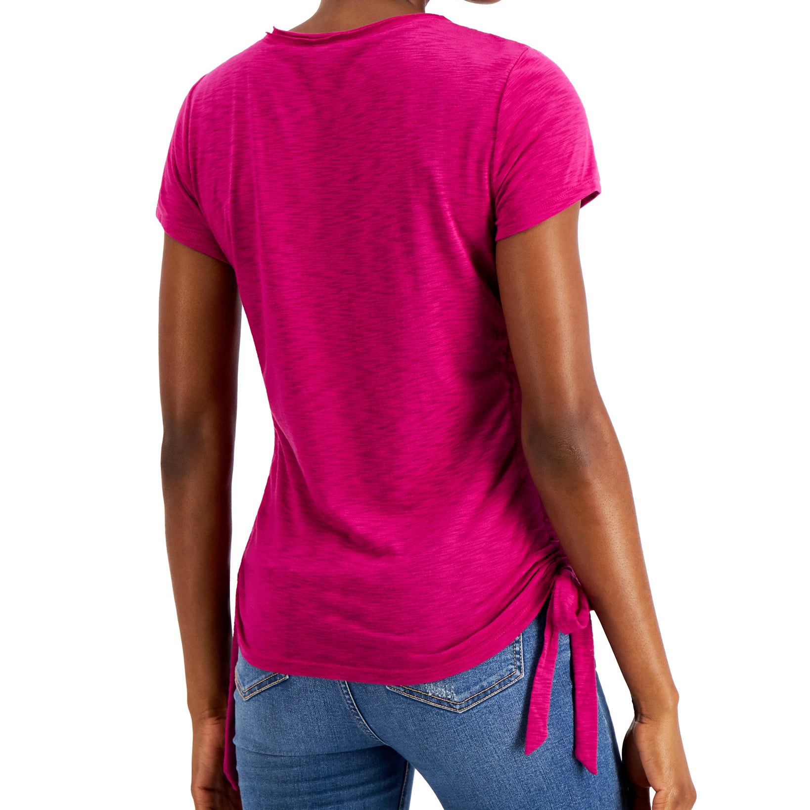 INC International Concepts Women Double Ruched Top