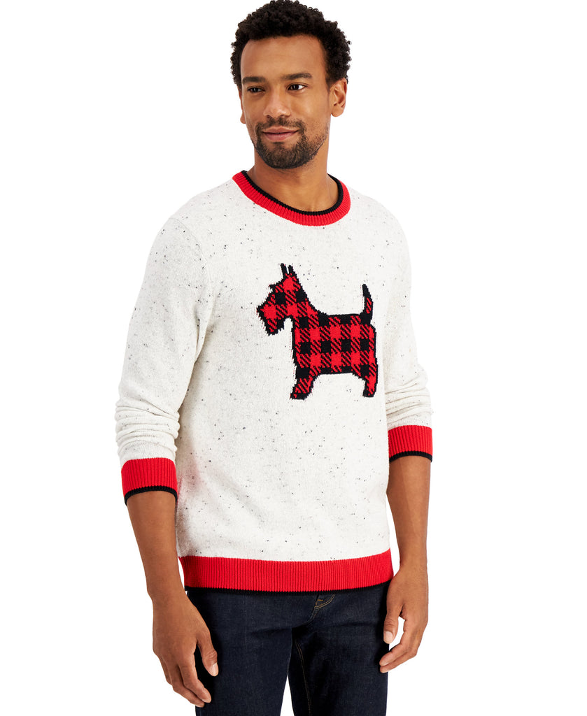 Charter Club Men Plaid Dog Print Family Sweater