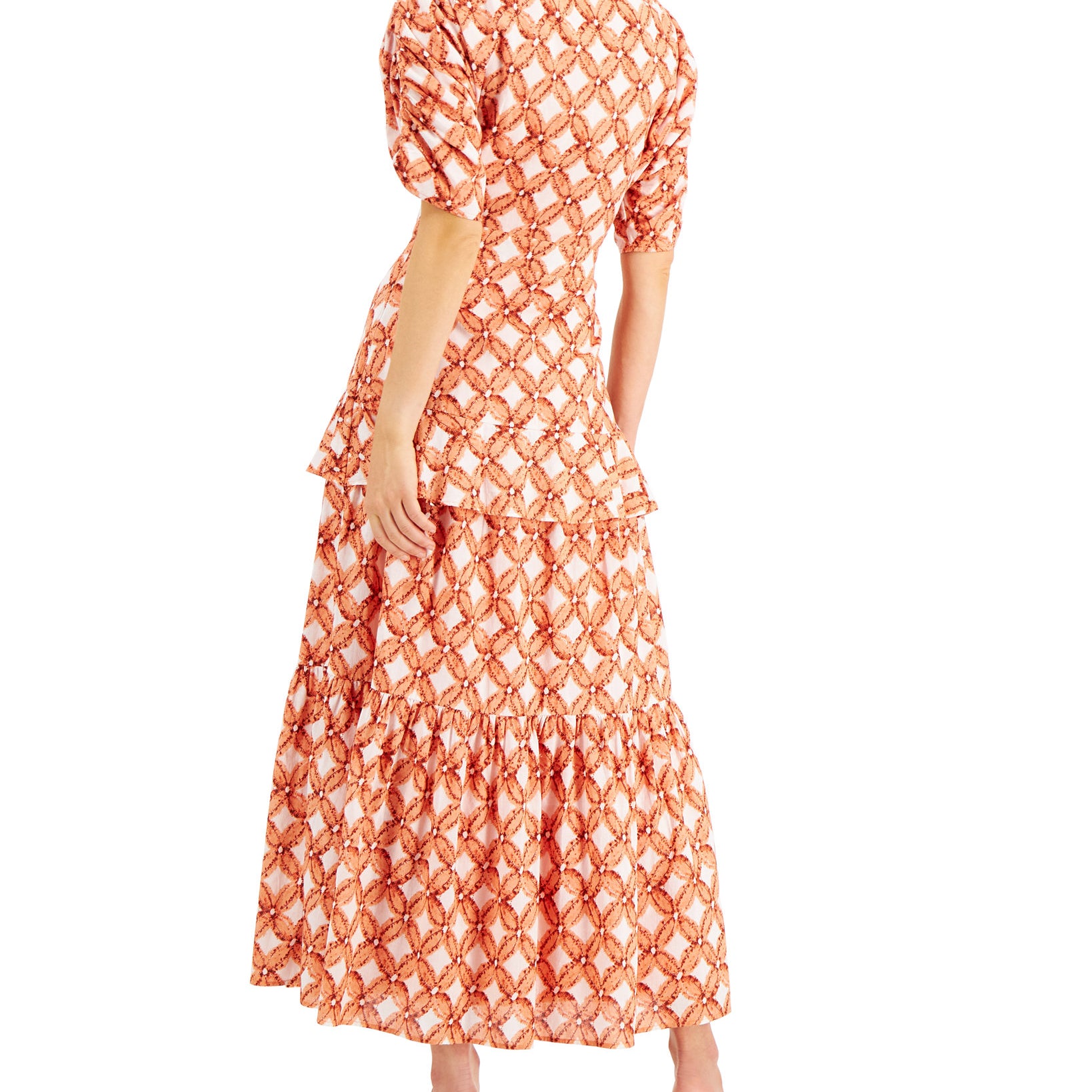 INC International Concepts Women Cotton Tiered Ruffle Dress