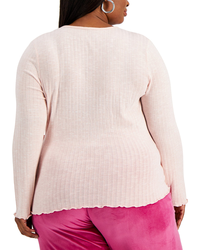 Rebellious One Women Plus Trendy Hacci Wrap Sweater