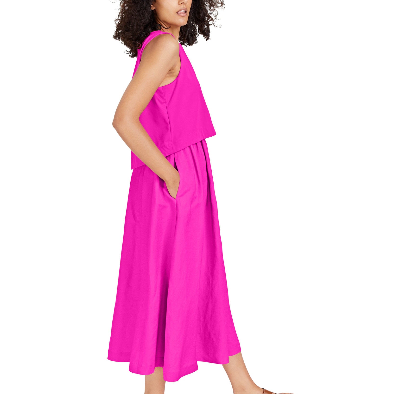 Alfani Women Layered Look Midi Sleeveless Dress