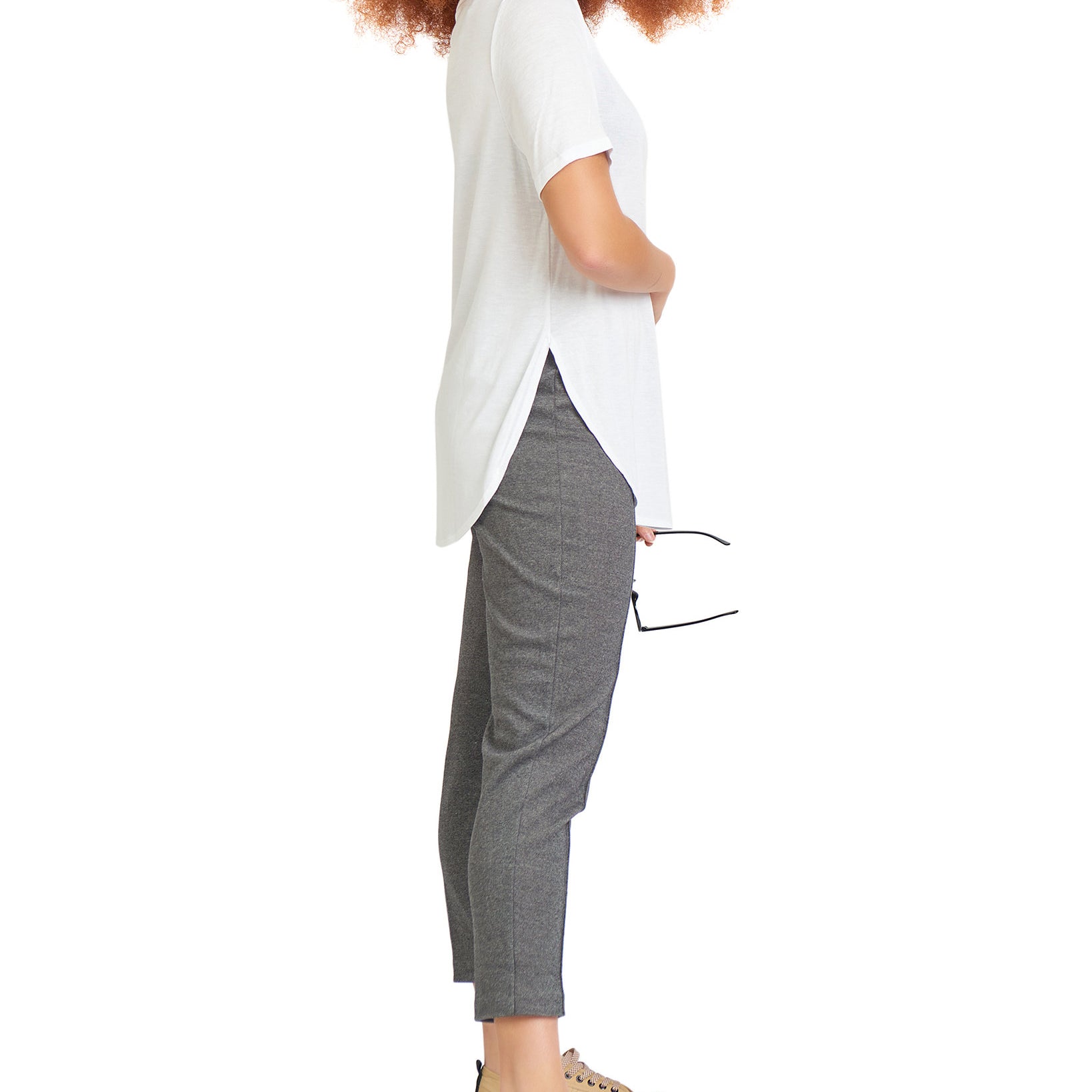 Black Tape Women Rounded Hem T Shirt
