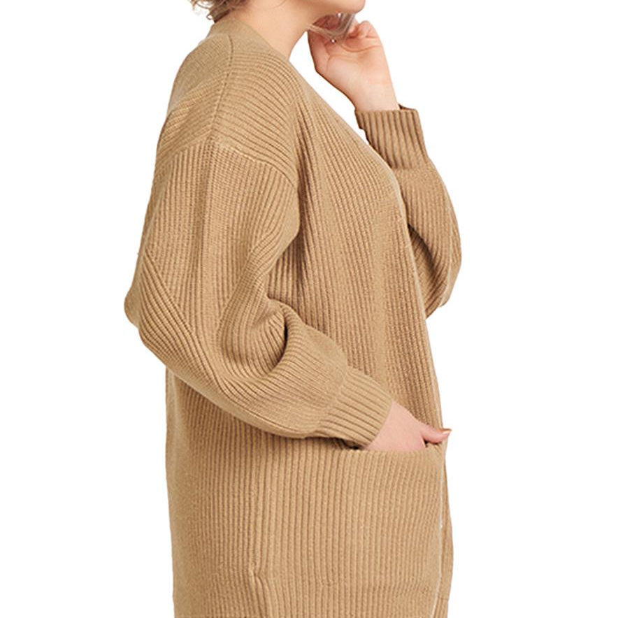 Black Tape Women Plus Trendy Ribbed Open Front Cardigan