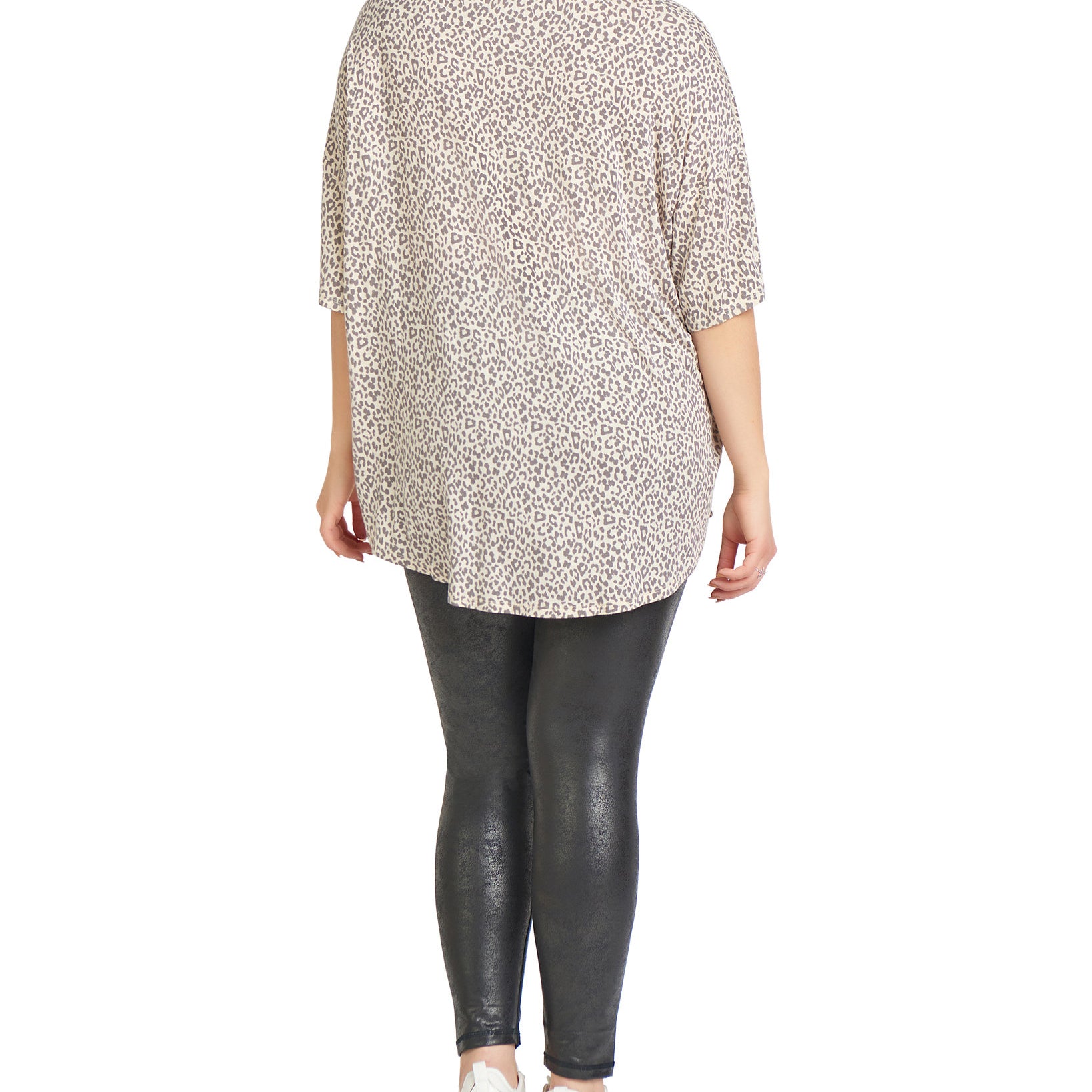 Black Tape Women Plus Trendy Animal Print Top