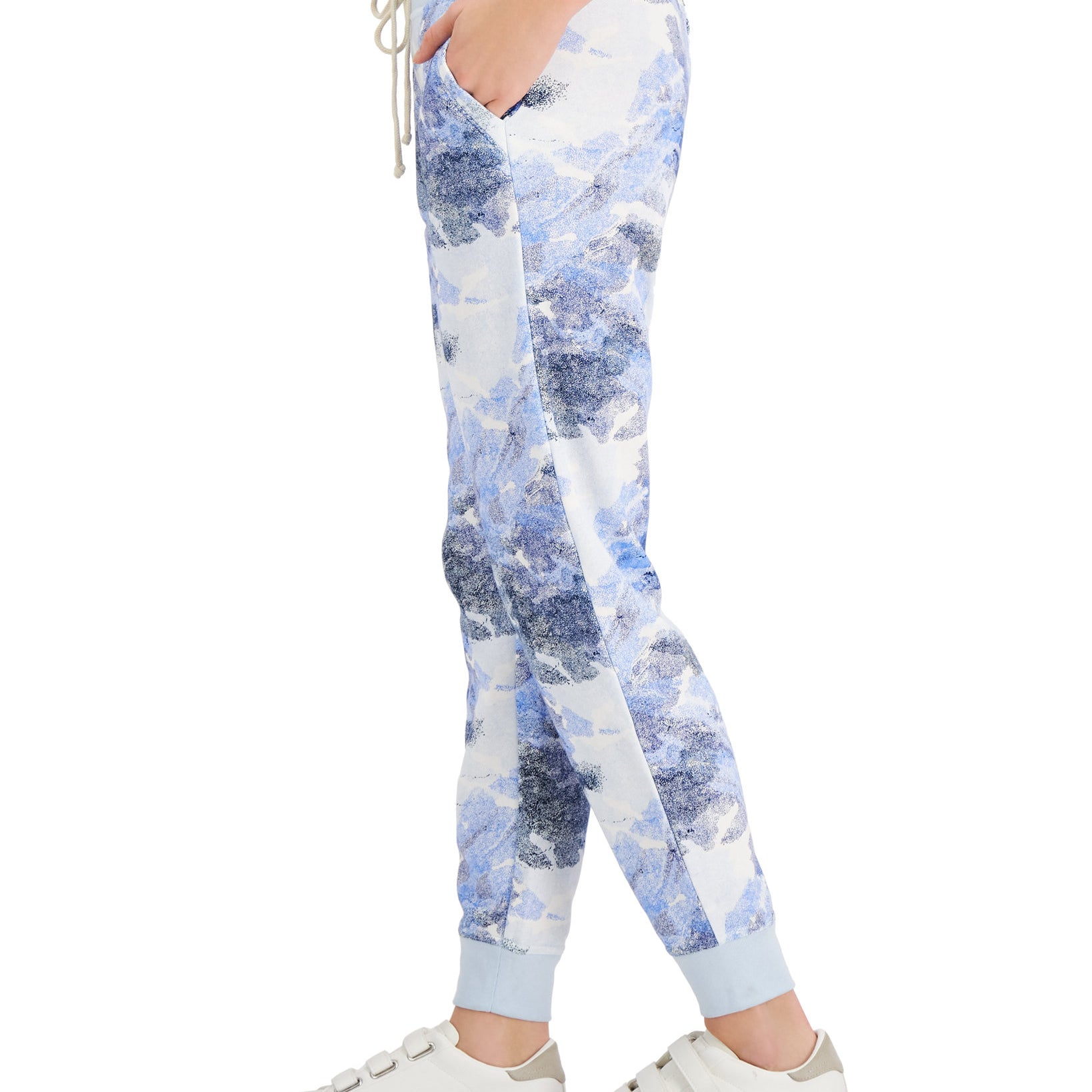 Style & Co Women Petite Dot Camo Jogger Pants