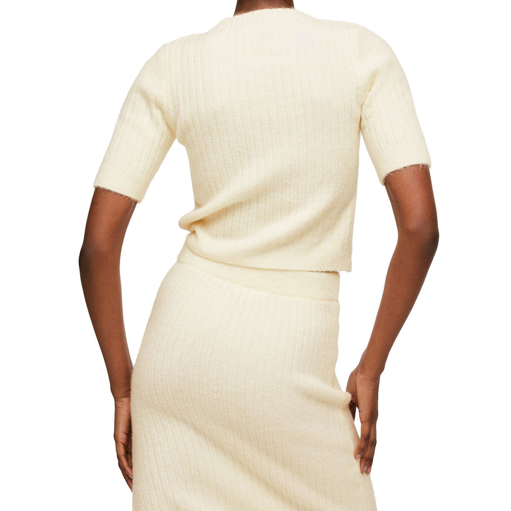 Mango Women Slit Knitted Skirt