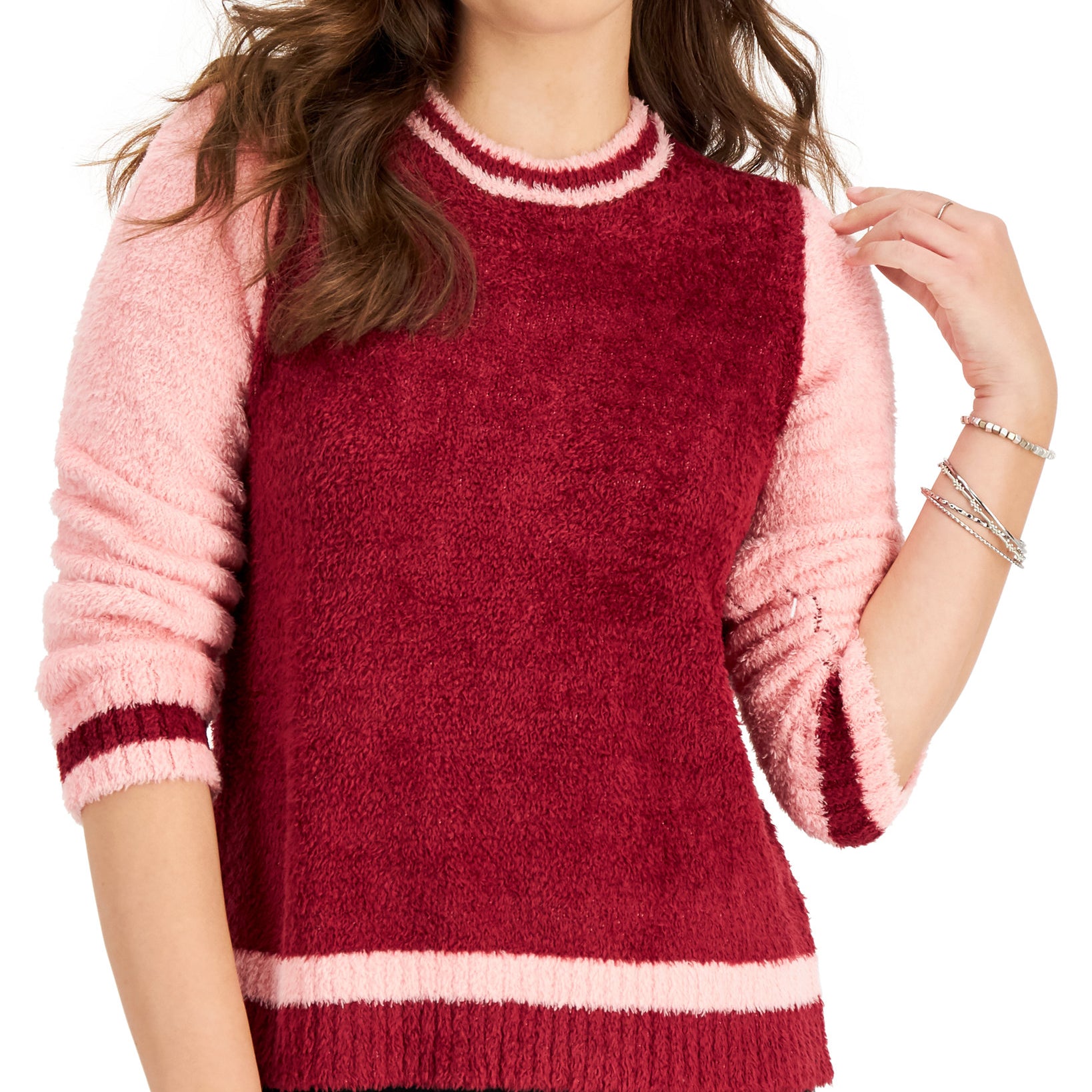 Style & Co Women Colorblocked Sweater