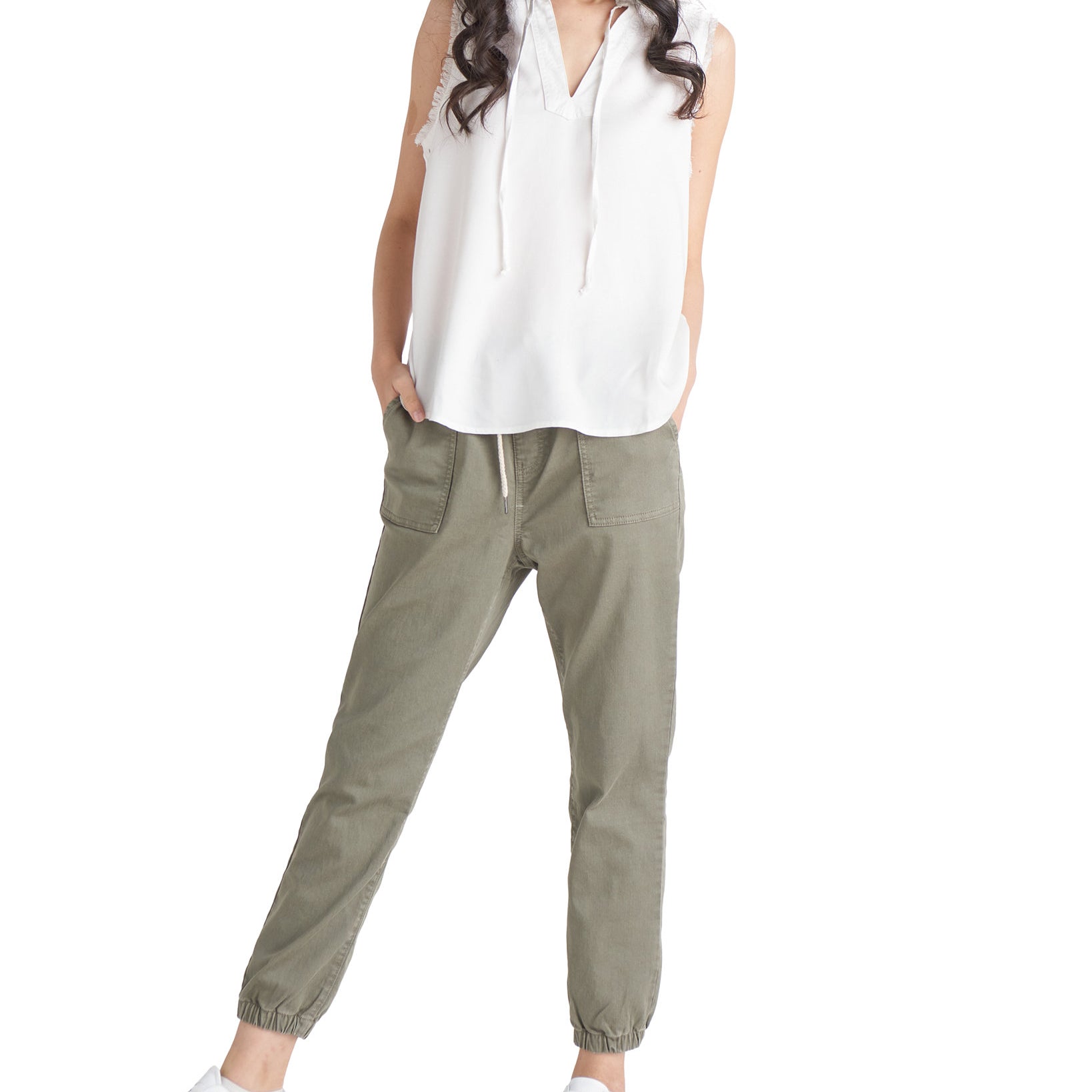 Black Tape Women Petite High Rise Jogger Pants