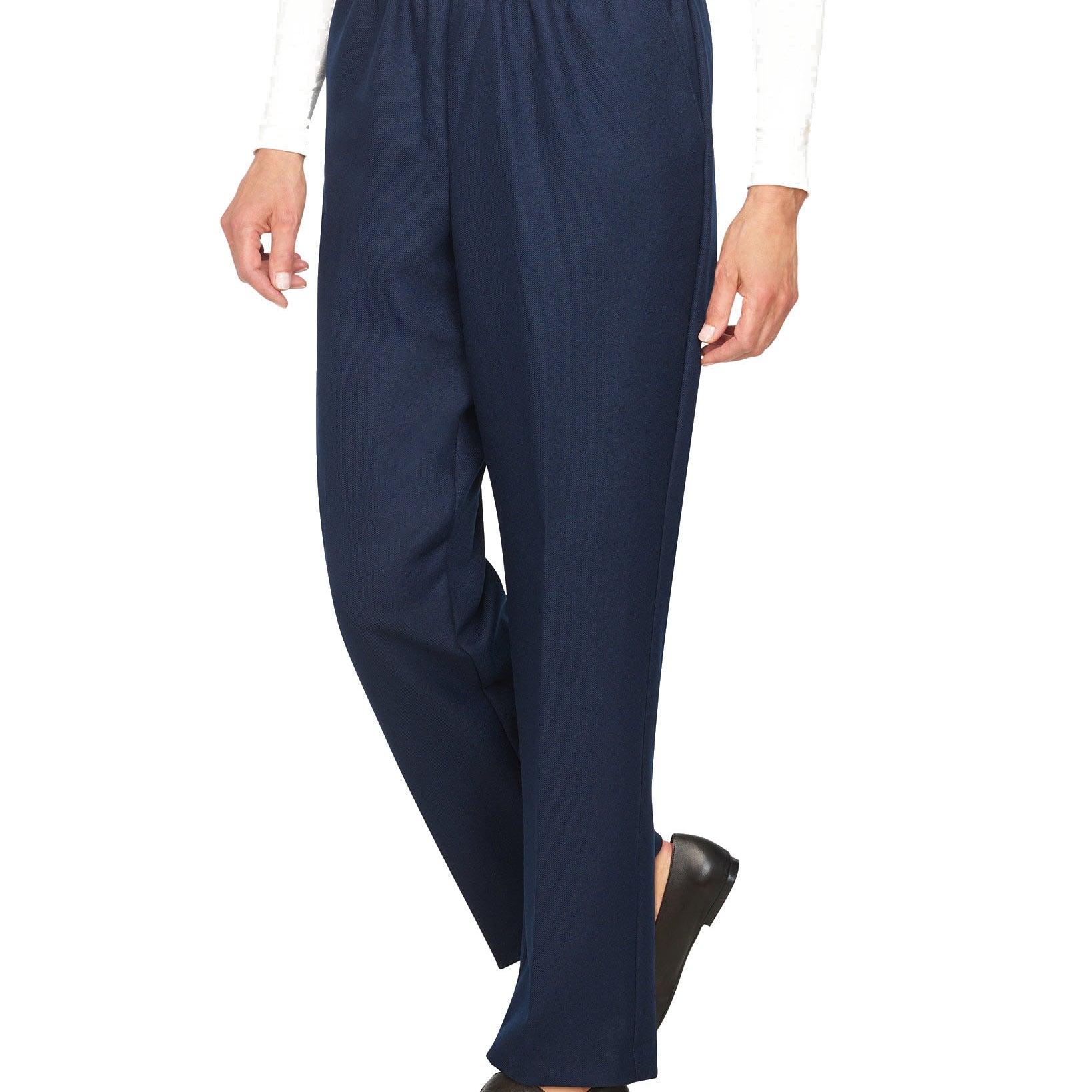Alfred Dunner Women Plus Classic Pull On Straight Leg Pants