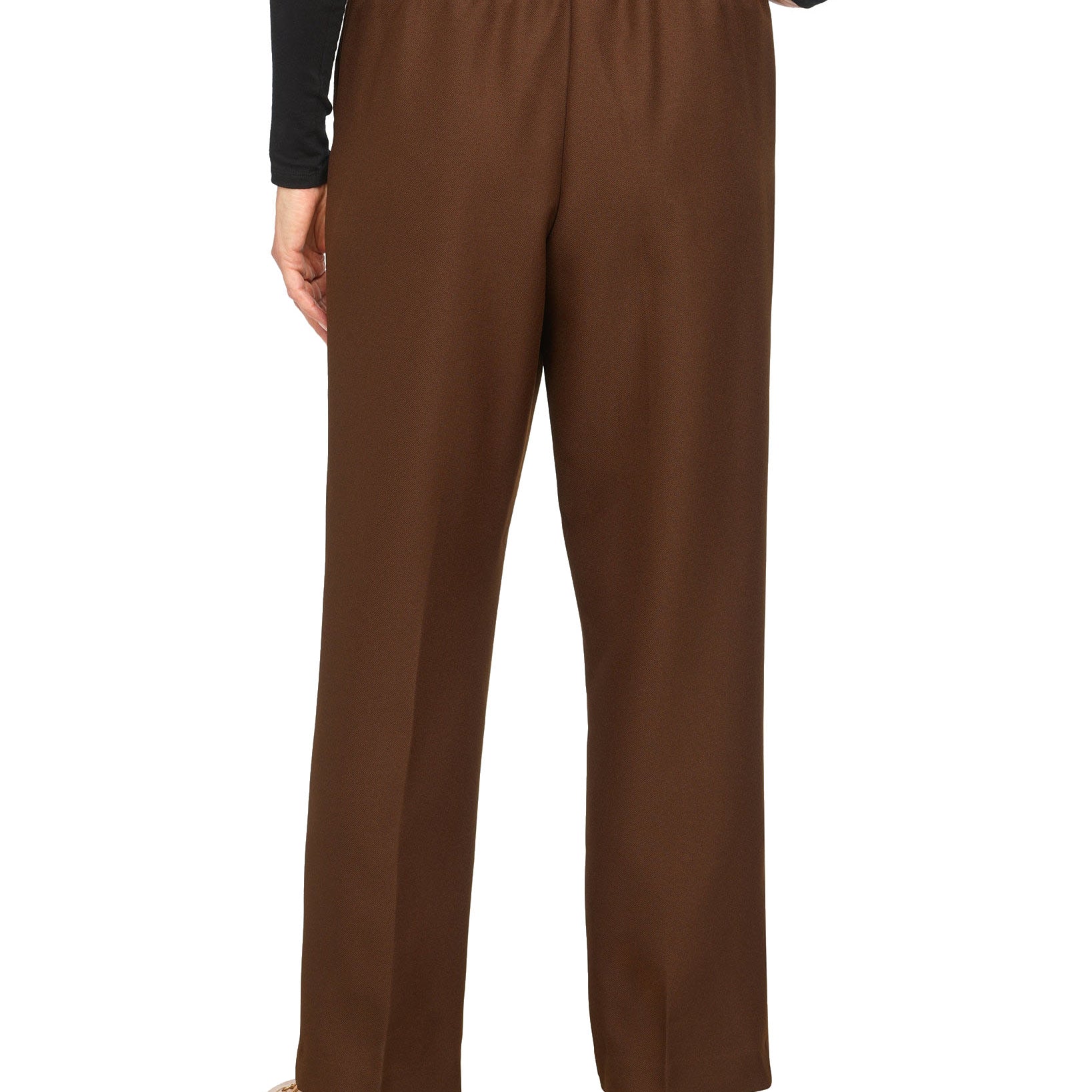Alfred Dunner Women Plus Classic Pull On Straight Leg Pants
