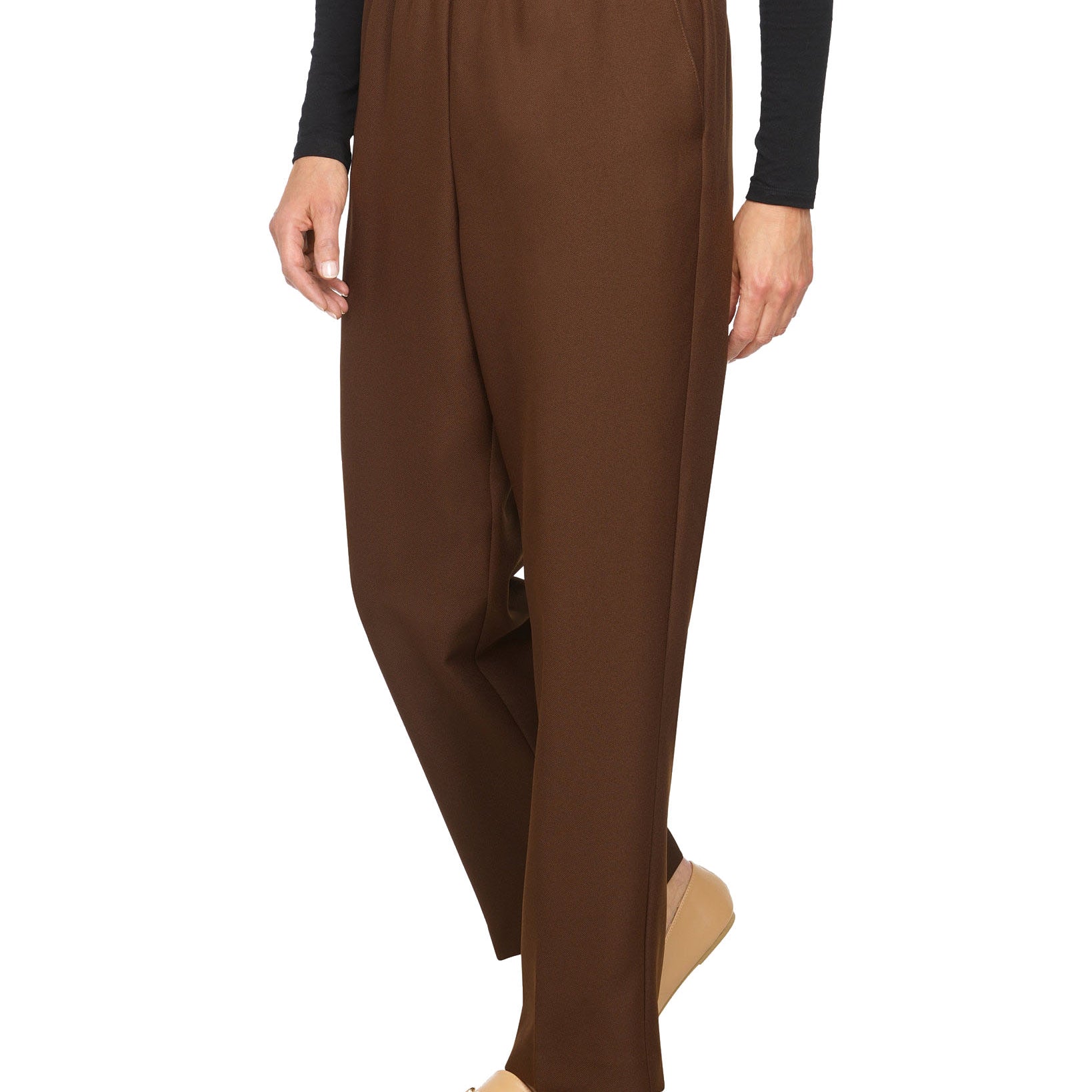 Alfred Dunner Women Plus Classic Pull On Straight Leg Pants