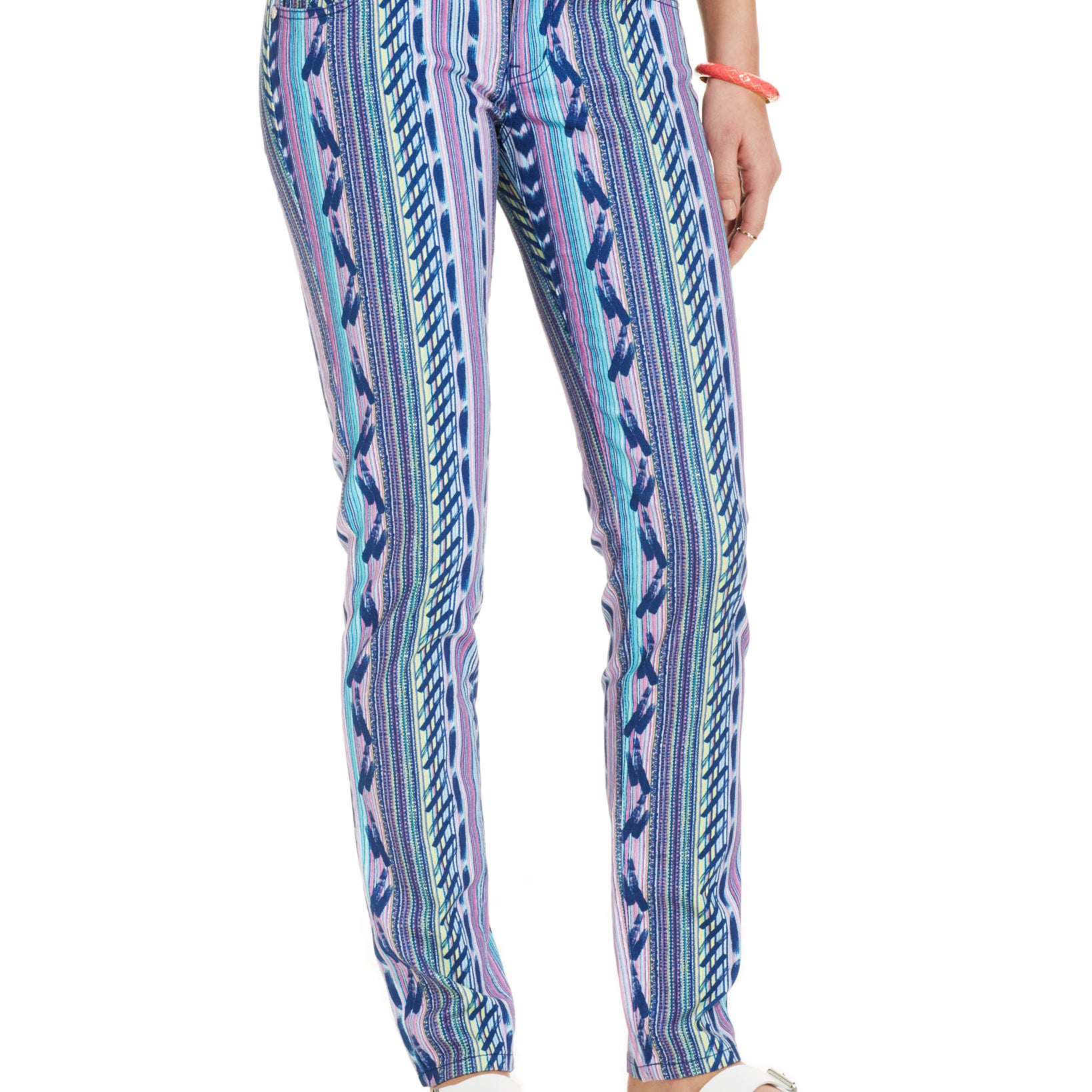 Celebrity Pink Juniors Printed Skinny Jeans Surf