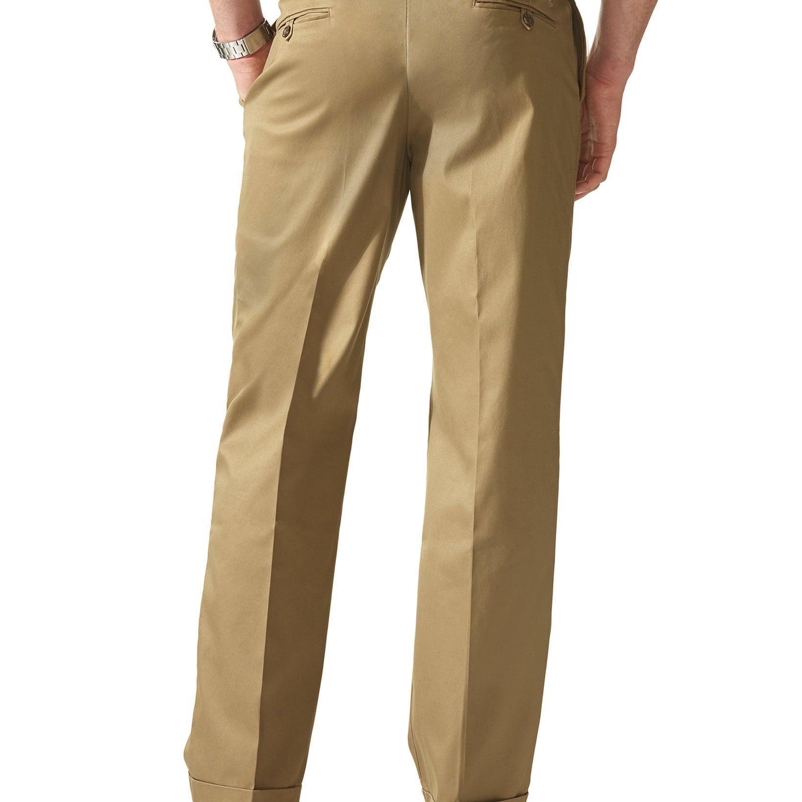 Dockers Men Stretch Classic Fit Iron Free Khaki Pants Pleated