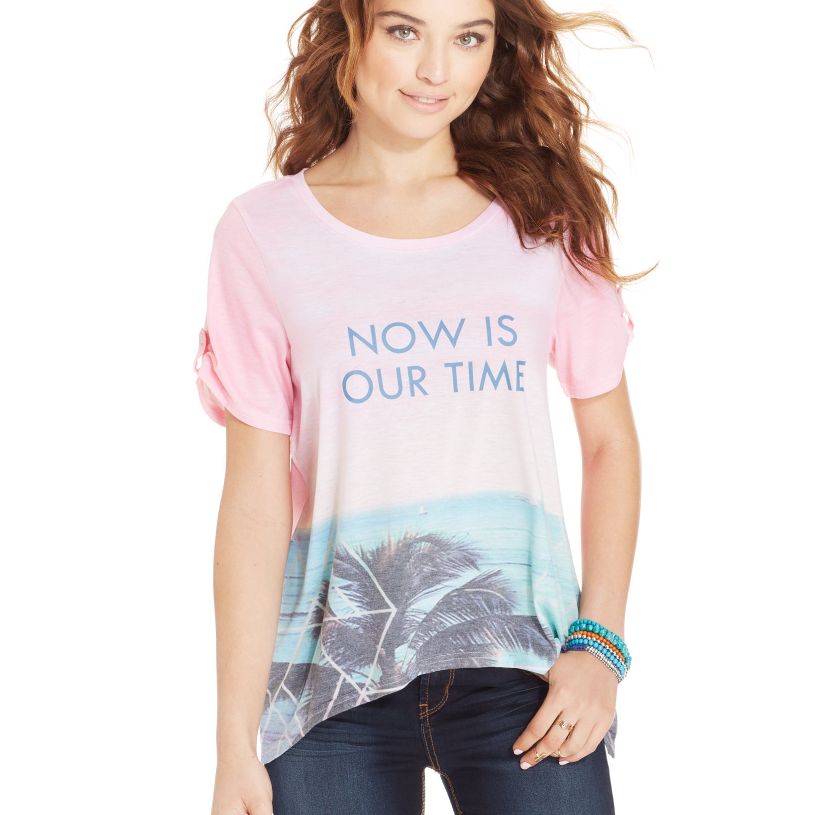 Levis Juniors Printed Graphic T Shirt Rose