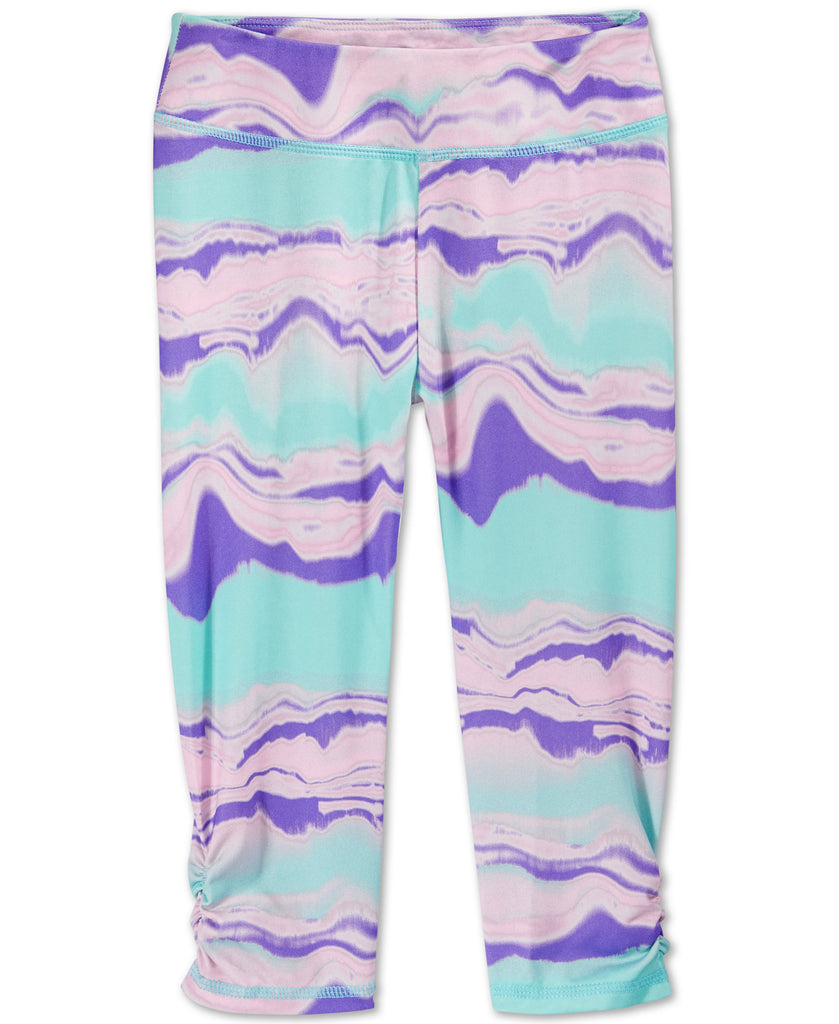 Layer 8 Girls Abstract Print Capri Leggings Tie Dye Wave