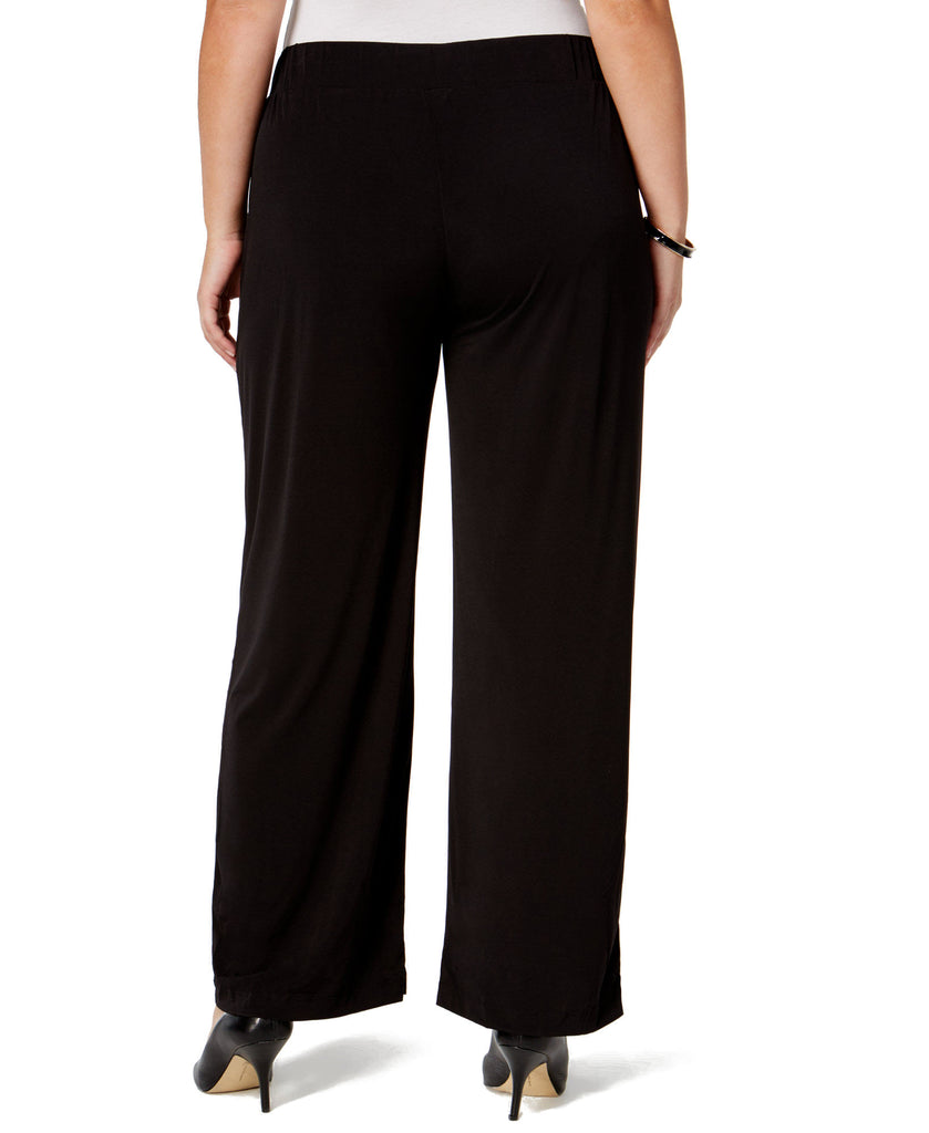 NY Collection Women Plus Petite Pull On Wide Leg Pants
