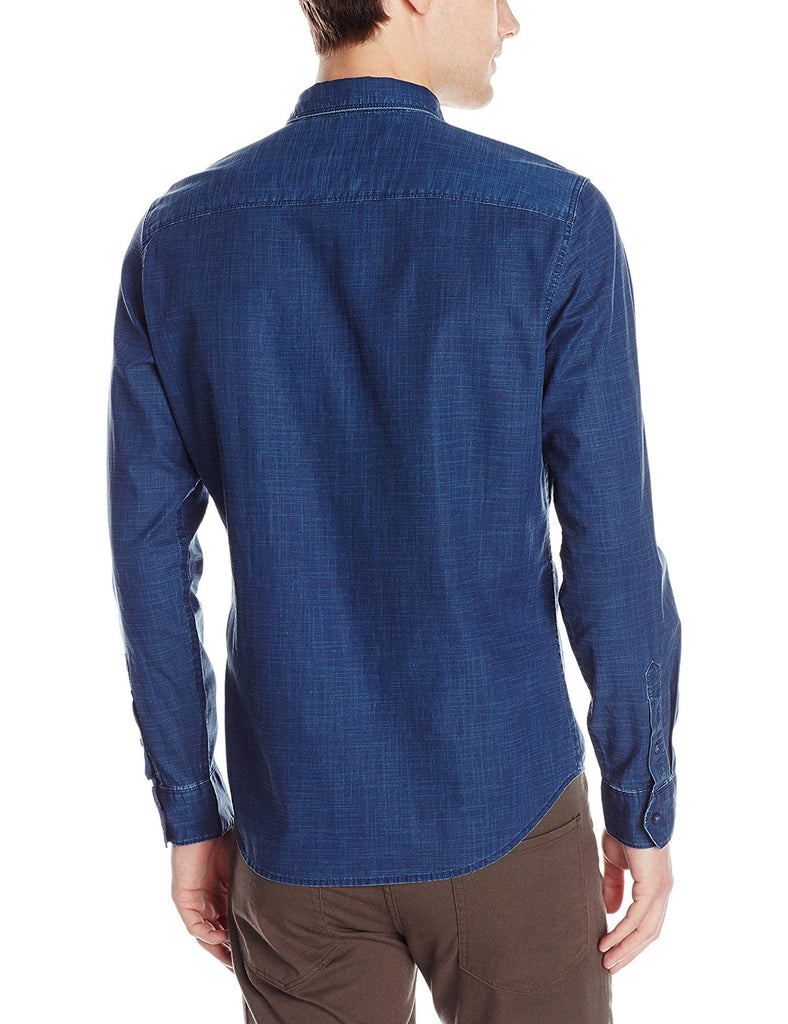Calvin Klein Jeans Men Crosshatch Blotch Long Sleeve Shirt