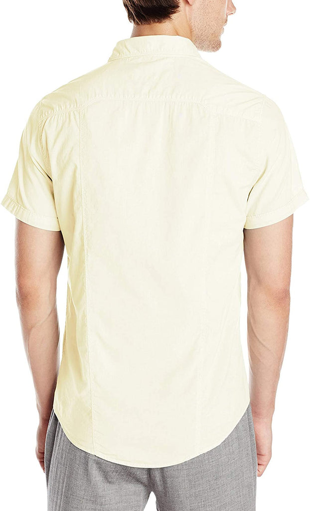 Calvin Klein Jeans Men Garment Dye Calico Short Sleeve Shirt