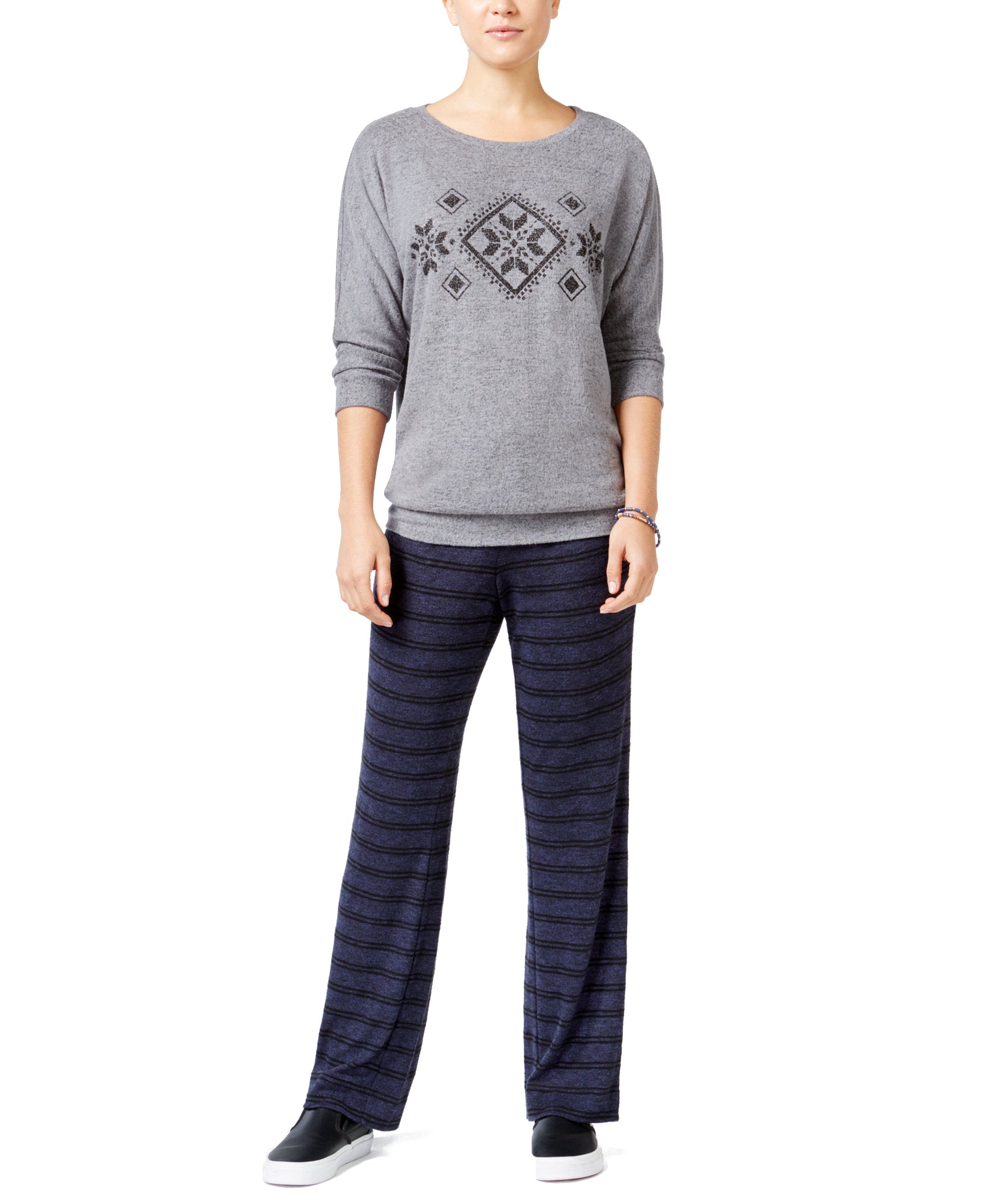 Hippie Rose Women Dolman Sleeve Graphic Top