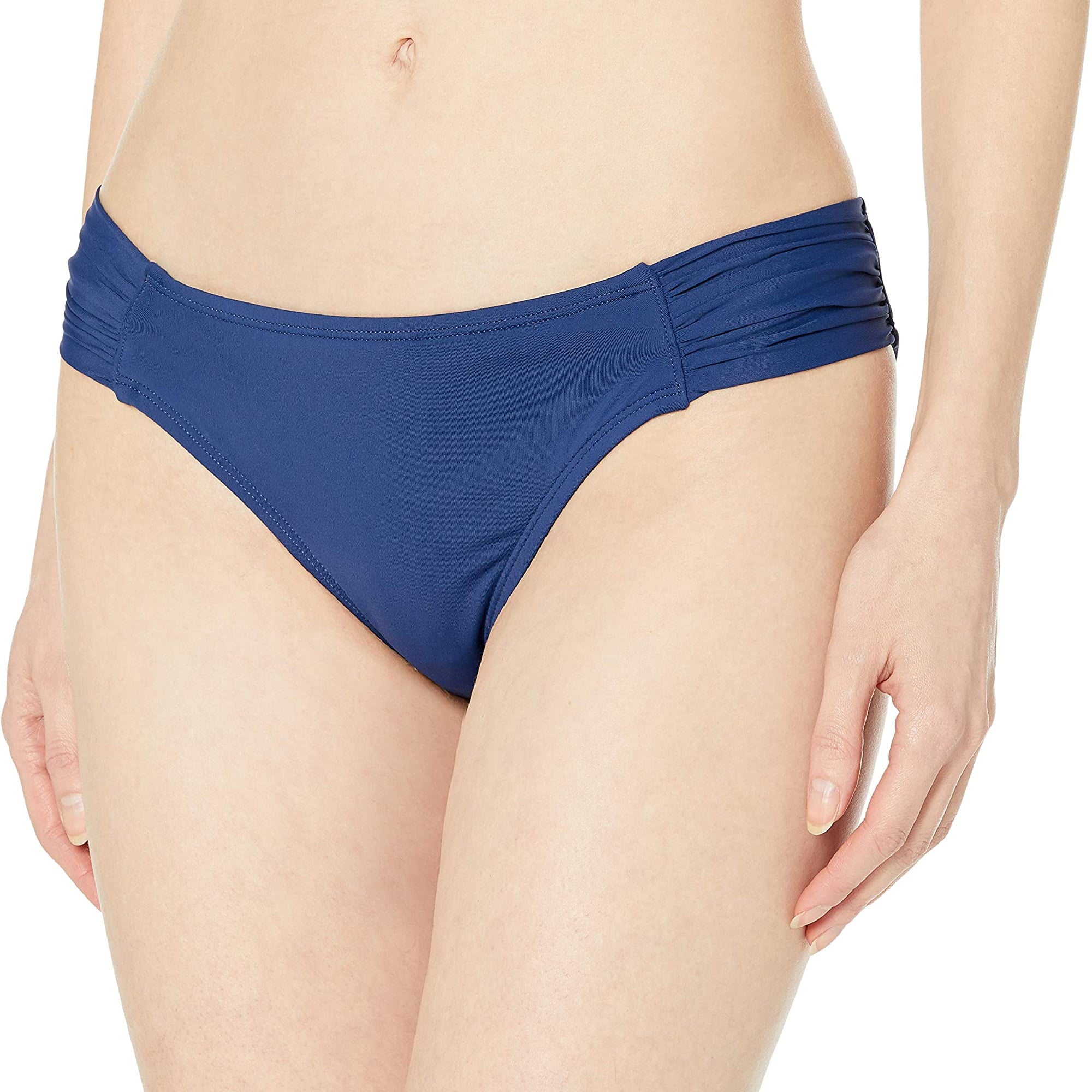 Cole of California Women Ruched Bikini Bottoms Blue