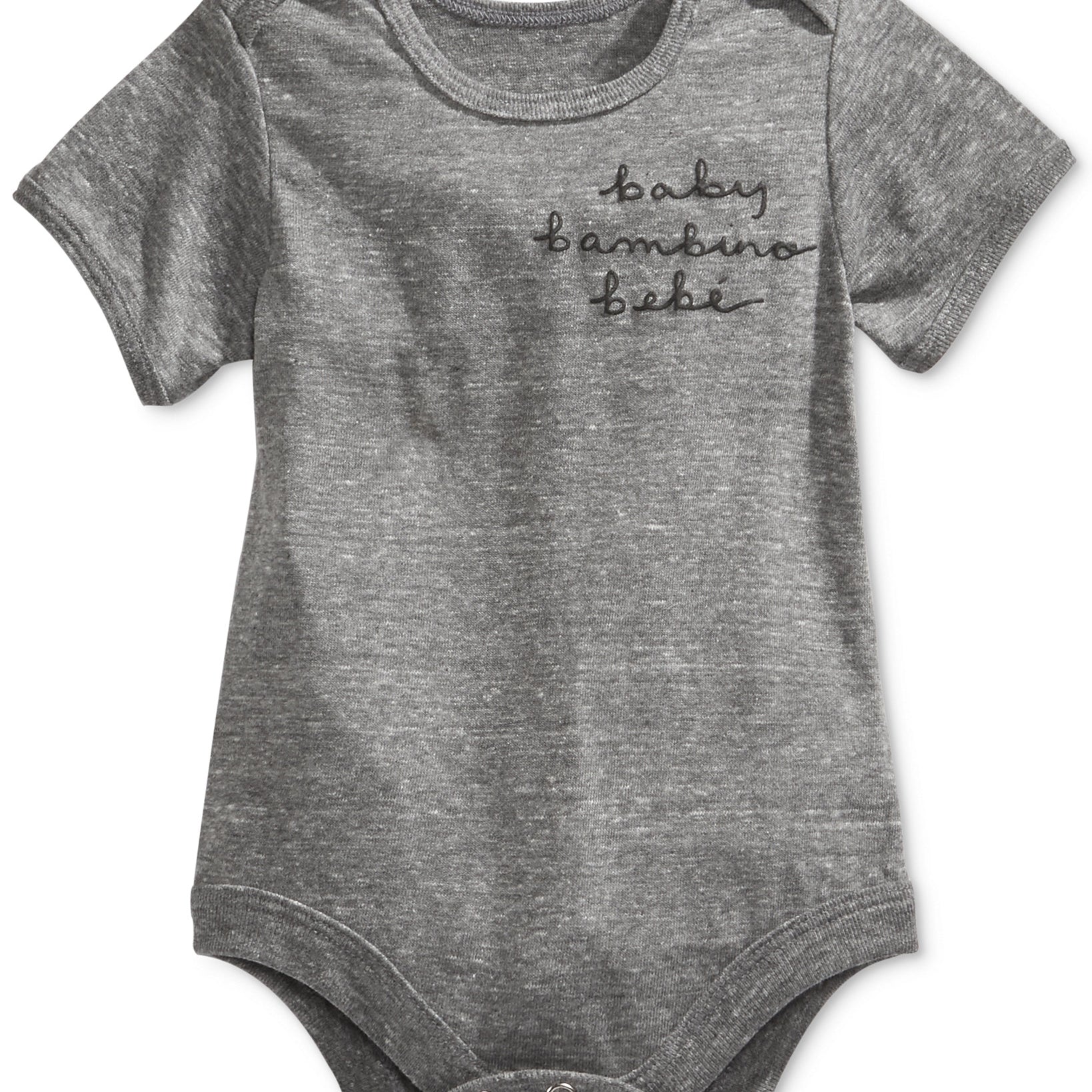 twelveNYC Baby Unisex Celebrate Shop Baby Onsie Grey