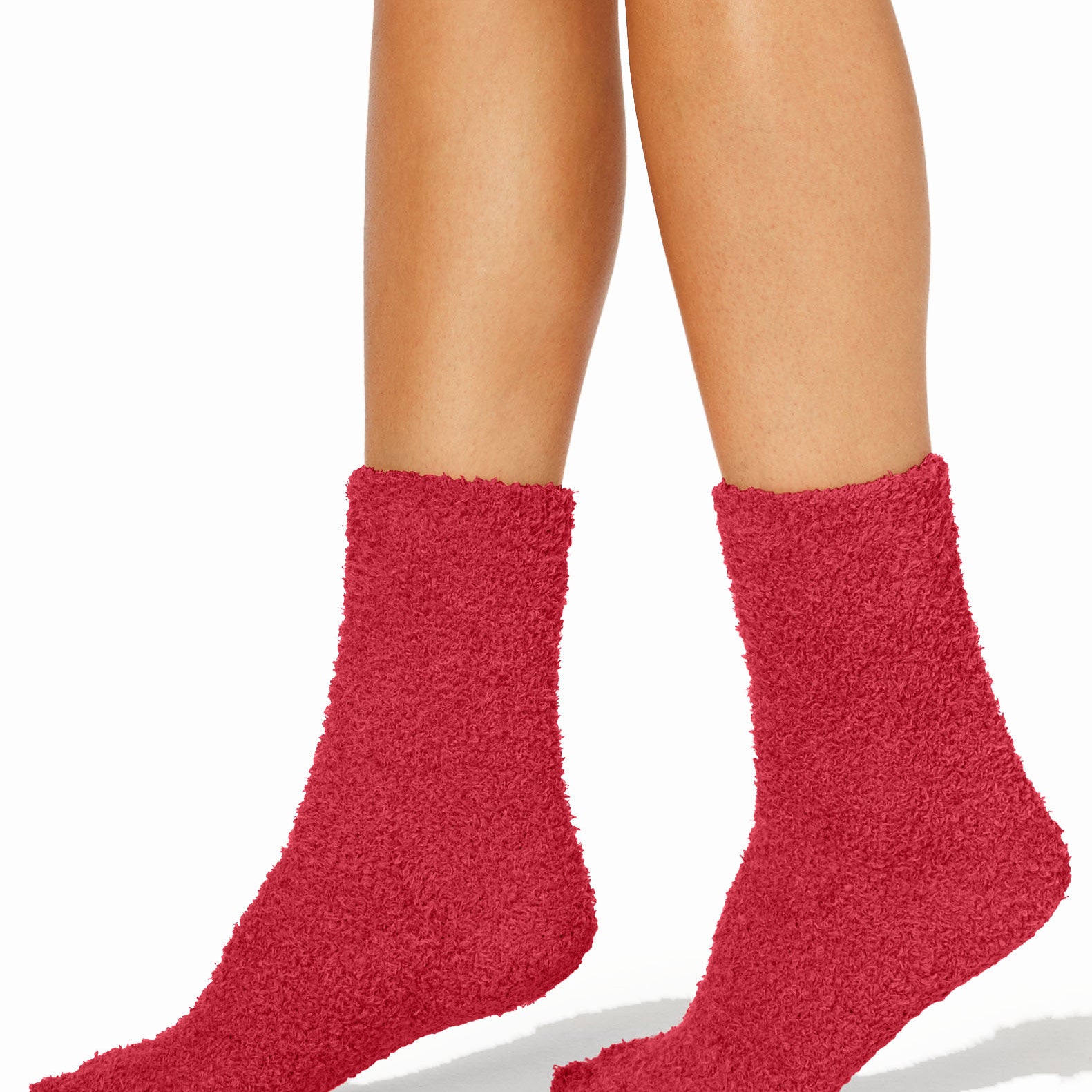Charter Club Women Super Soft Solid Crew Socks Red