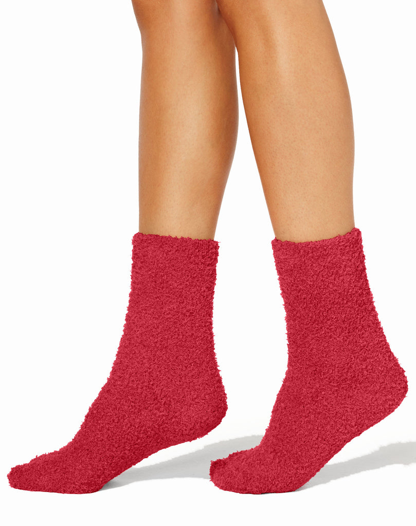 Charter Club Women Super Soft Solid Crew Socks Red