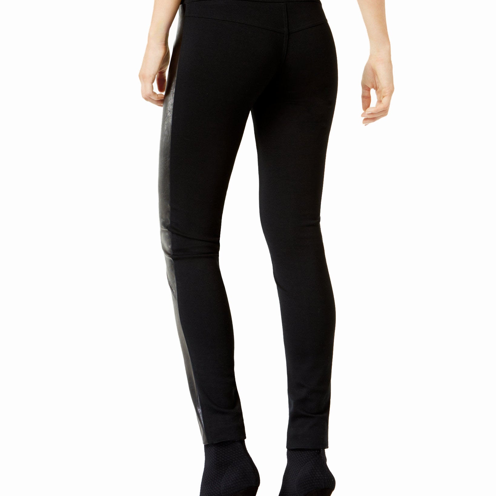 INC International Concepts Women Curvy Faux Leather Front Leggings