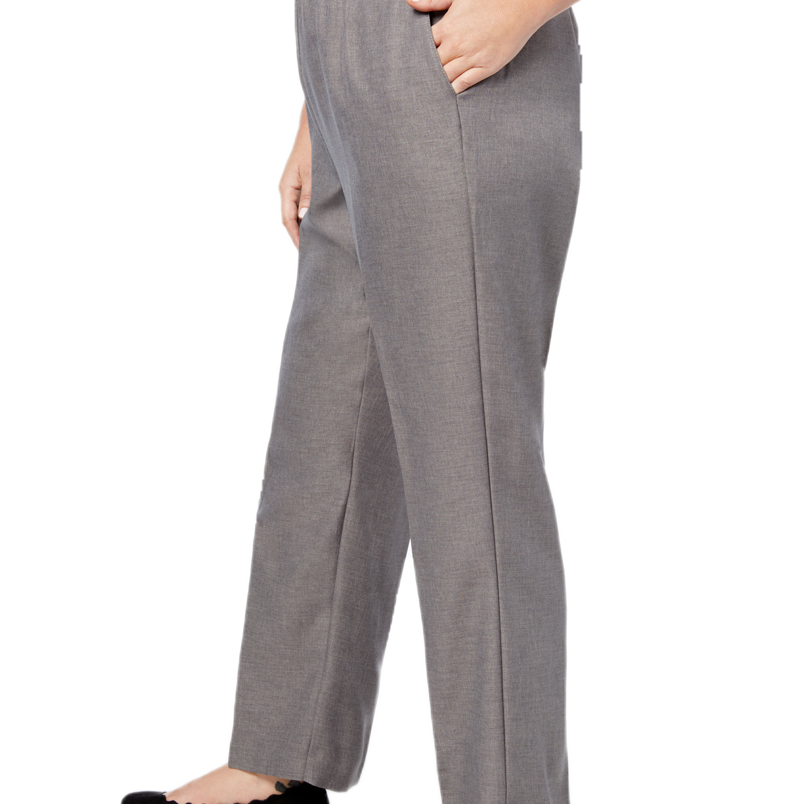 Alfred Dunner Women Plus Classic Pull On Straight Leg Pants
