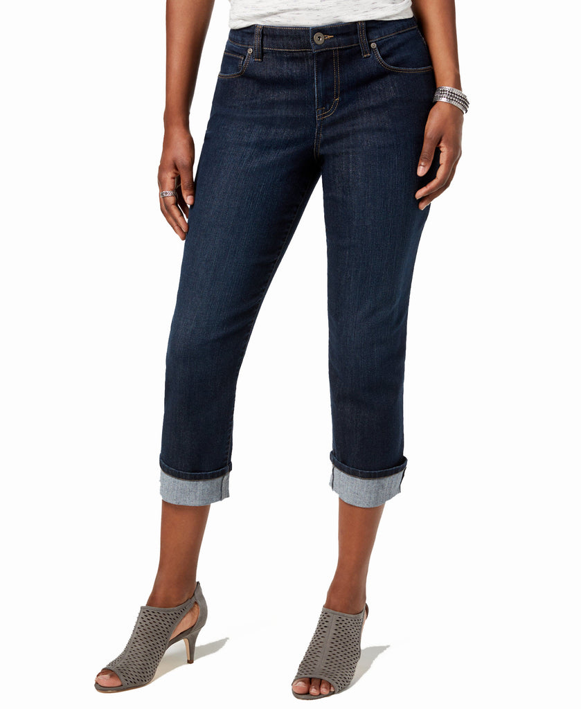 Style & Co Women Curvy Cuffed Capri Jeans