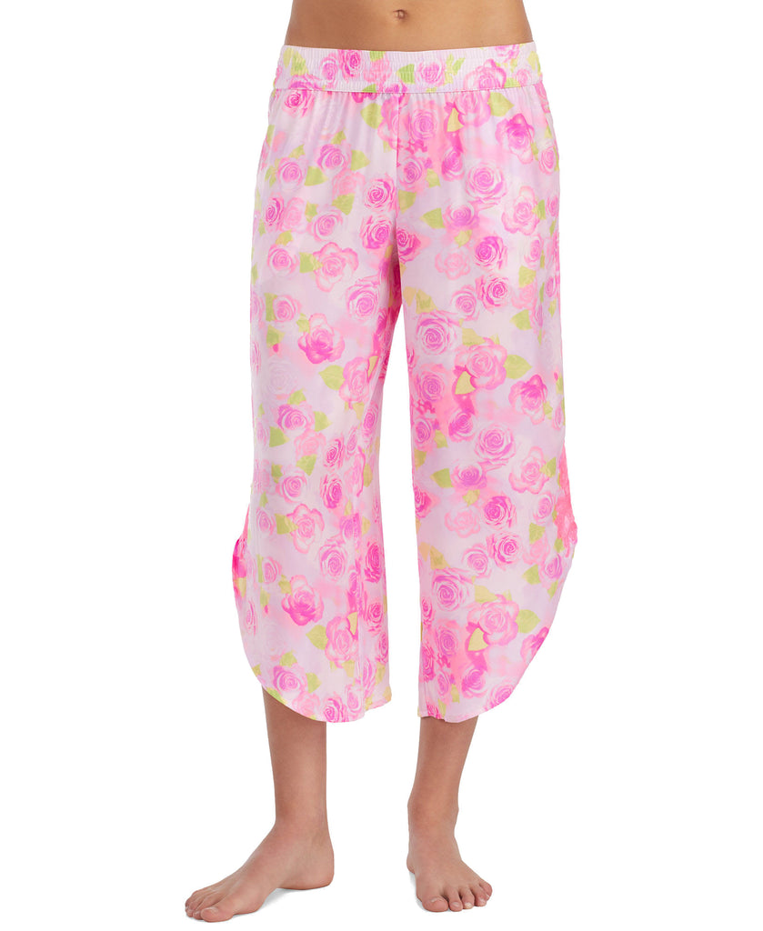 Betsey Johnson Women Embroidered Pajama Pants Rose Floral