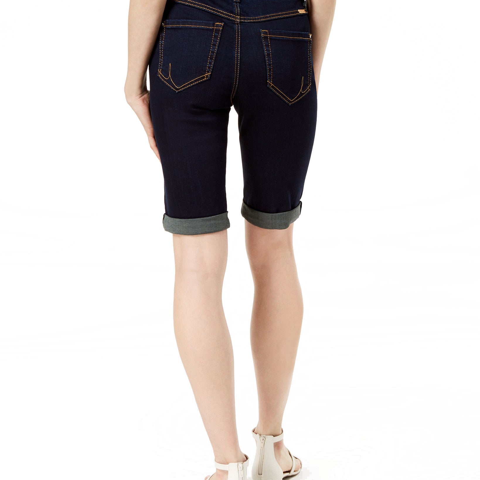 INC International Concepts Women Mid Rise Cuffed Bermuda Shorts