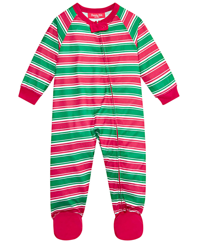 Family Pajamas Infant Matching Infant Crushed It Stripe Footed Pajamas Holiday Stripes