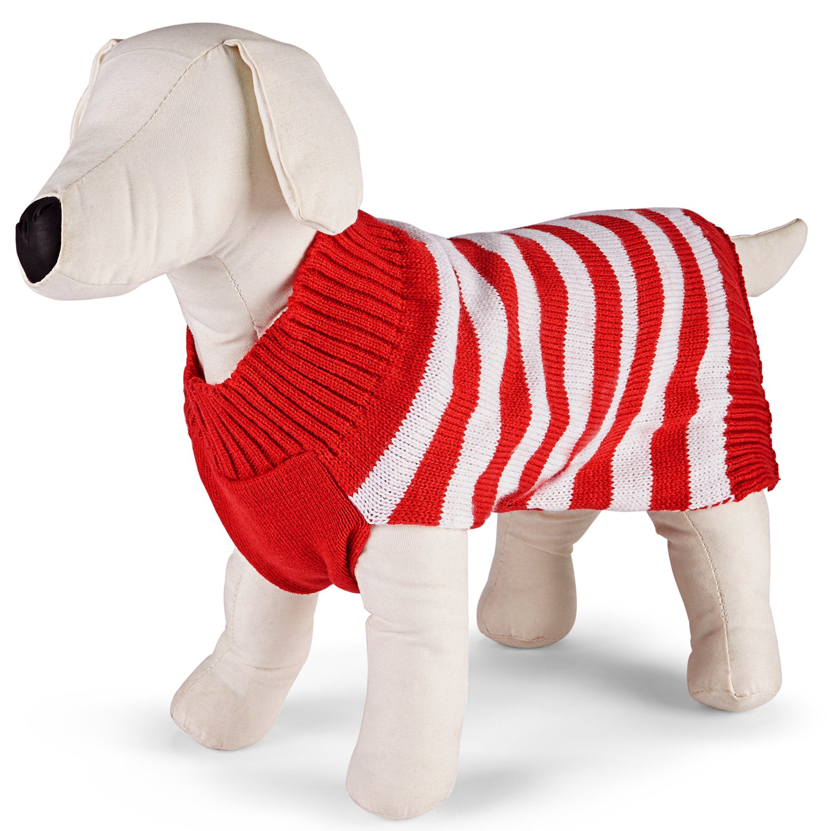 Family Pajamas Pet Matching Holiday Stripe Pet Sweater Red Holiday