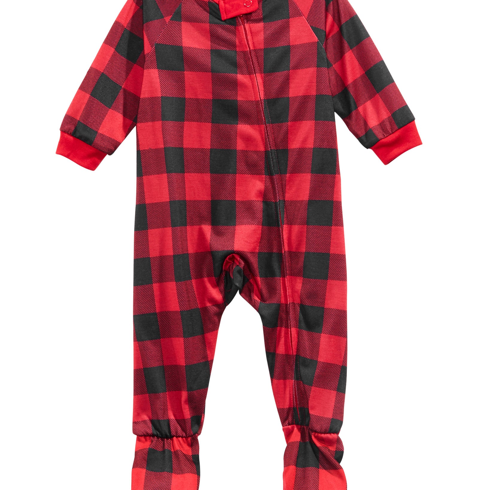 Family Pajamas Infant Matching Infants Fleece Navidad Footed Pajamas Buffalo Check