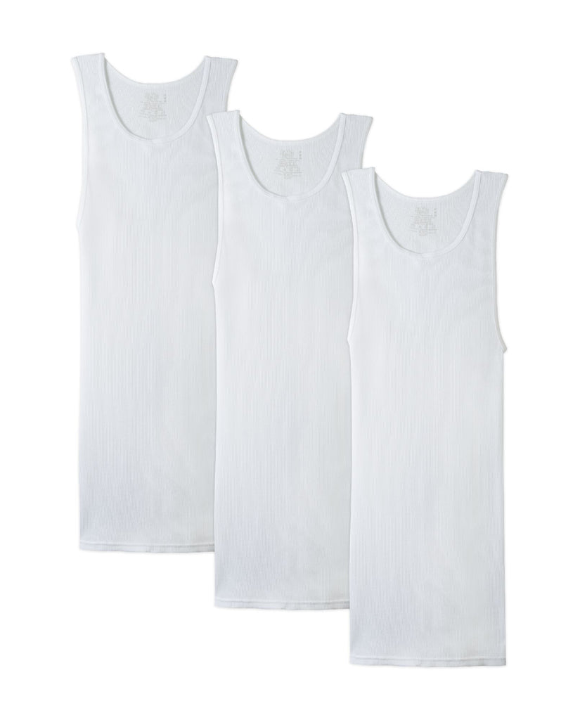 Fruit of the Loom Men Plus Big Man White A Shirt Pack of 3 White