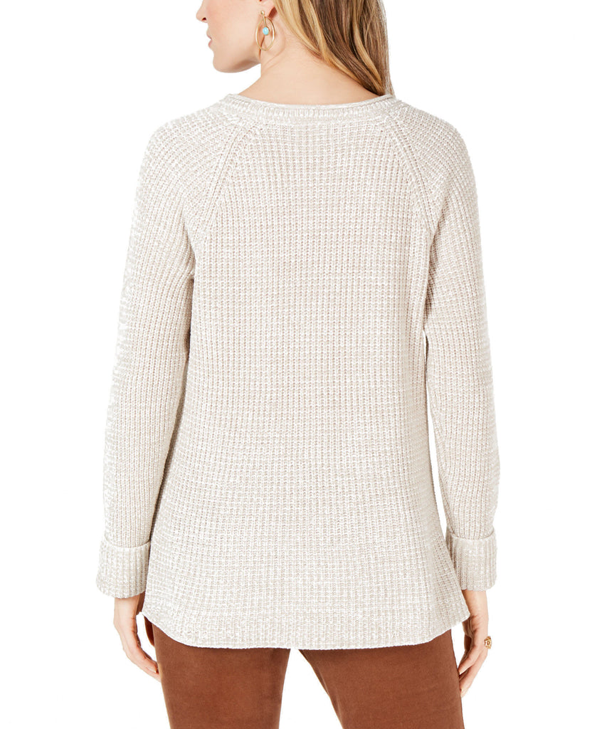 Style & Co Womens Petite Petite Pointelle Sweater