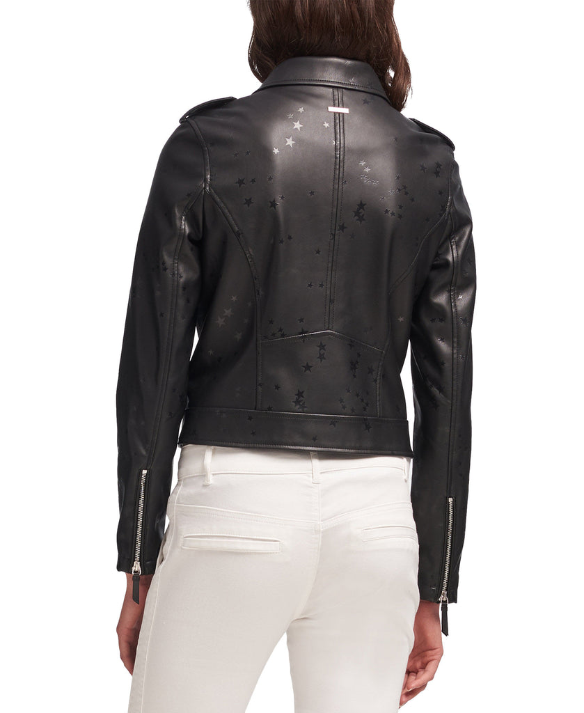 DKNY Women Faux Leather Moto Jacket