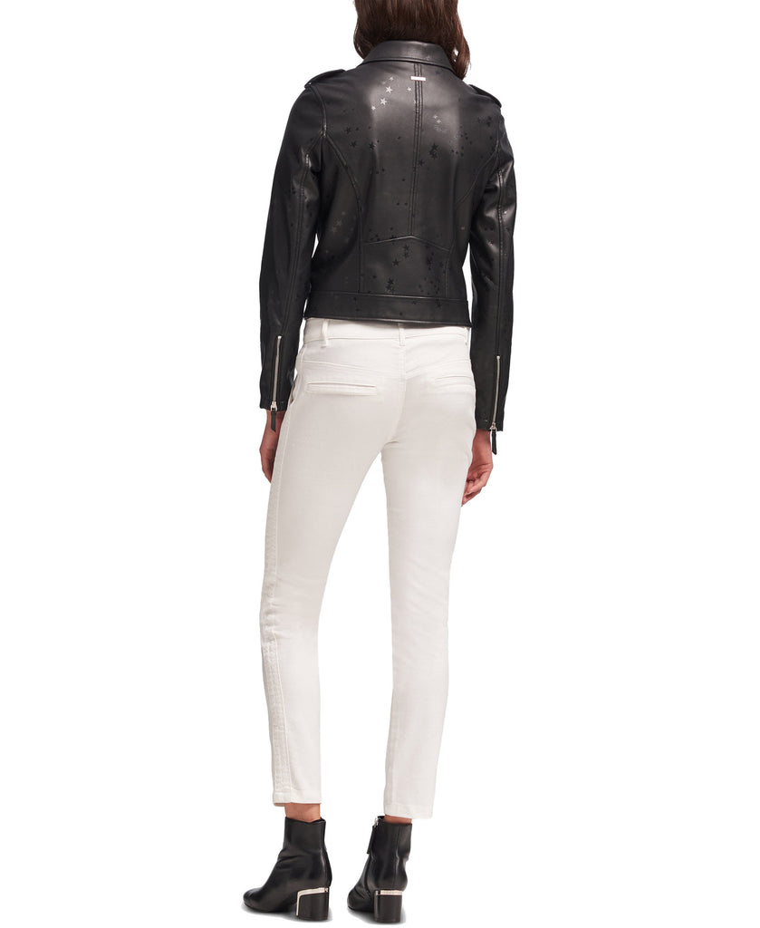 DKNY Women Faux Leather Moto Jacket