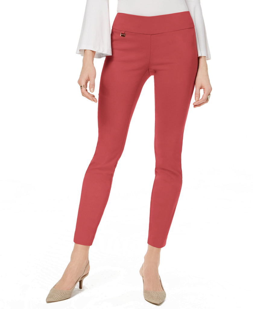 Alfani Women Tummy Control Pull On Skinny Pants Cranberry Spice