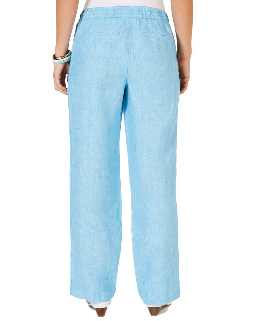 Charter Club Women Linen Drawstring Waist Pants