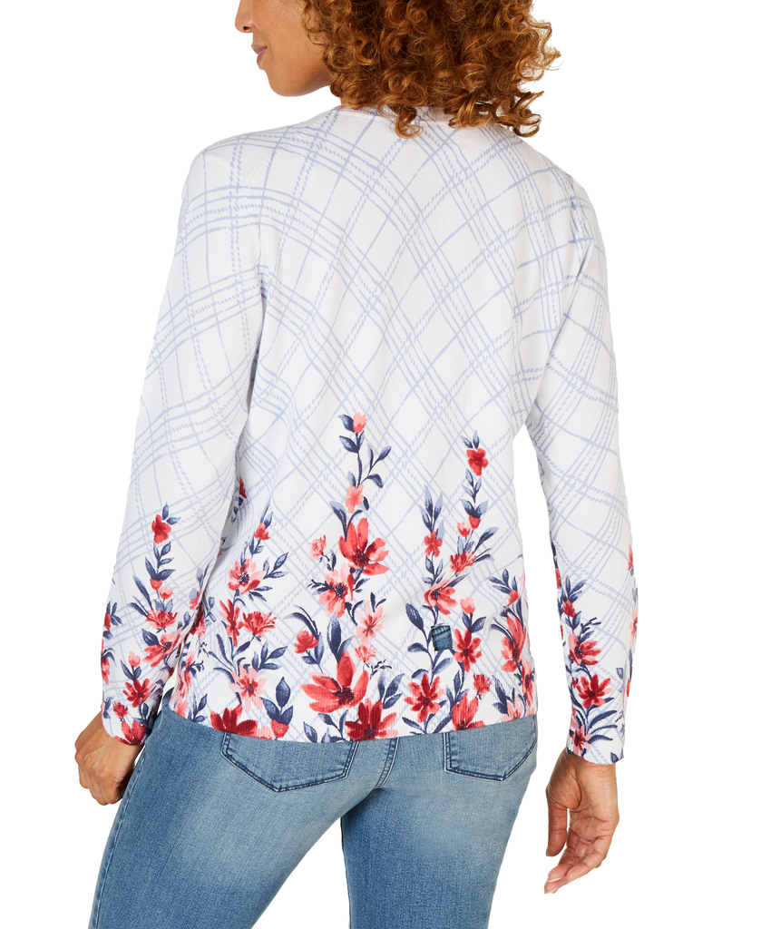 Karen Scott Floral Print Cardigan