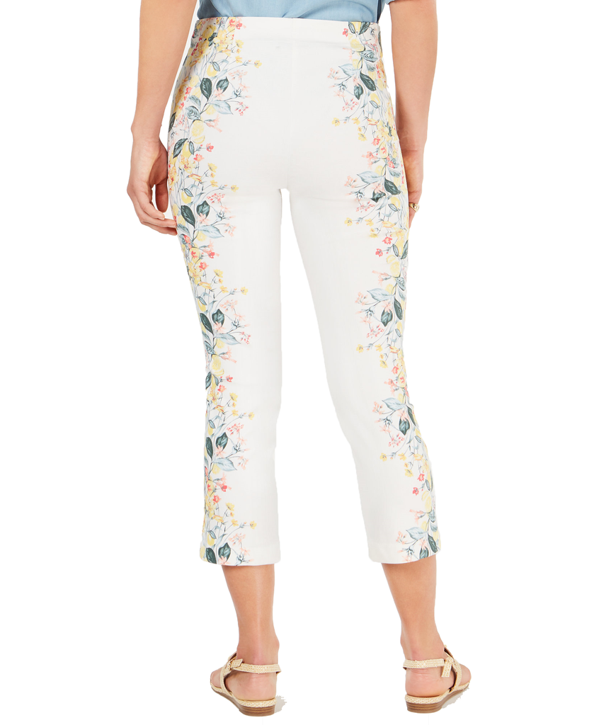 Charter Club Women Floral Print Pull On Pants