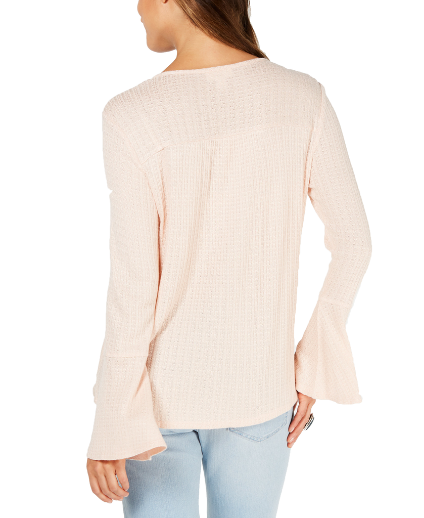 Style & Co Women V Neck Bell Sleeve Top